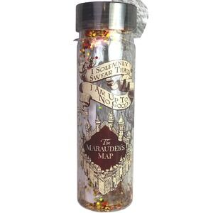 Harry Potter Tumbler Marauders Map Glitter Cup Screw‎ Off Lid NIB